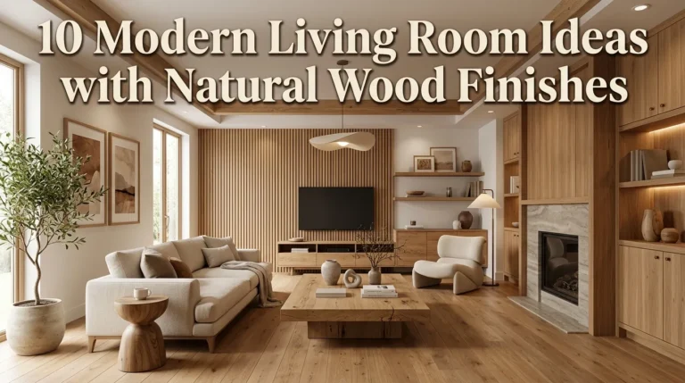 10 Modern Living Room Ideas with Natural Wood Finishes