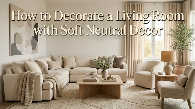 How to Decorate a Living Room with Soft Neutral Decor
